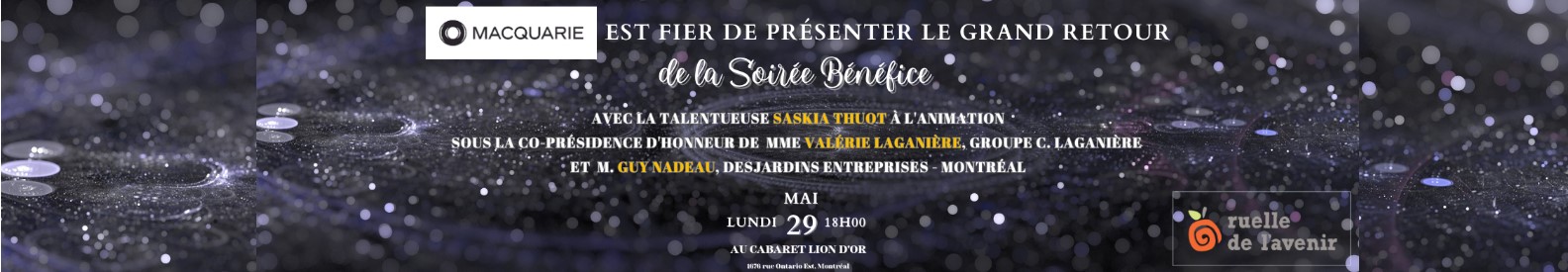 Bannière LinkedIn – Soirée bénéfice