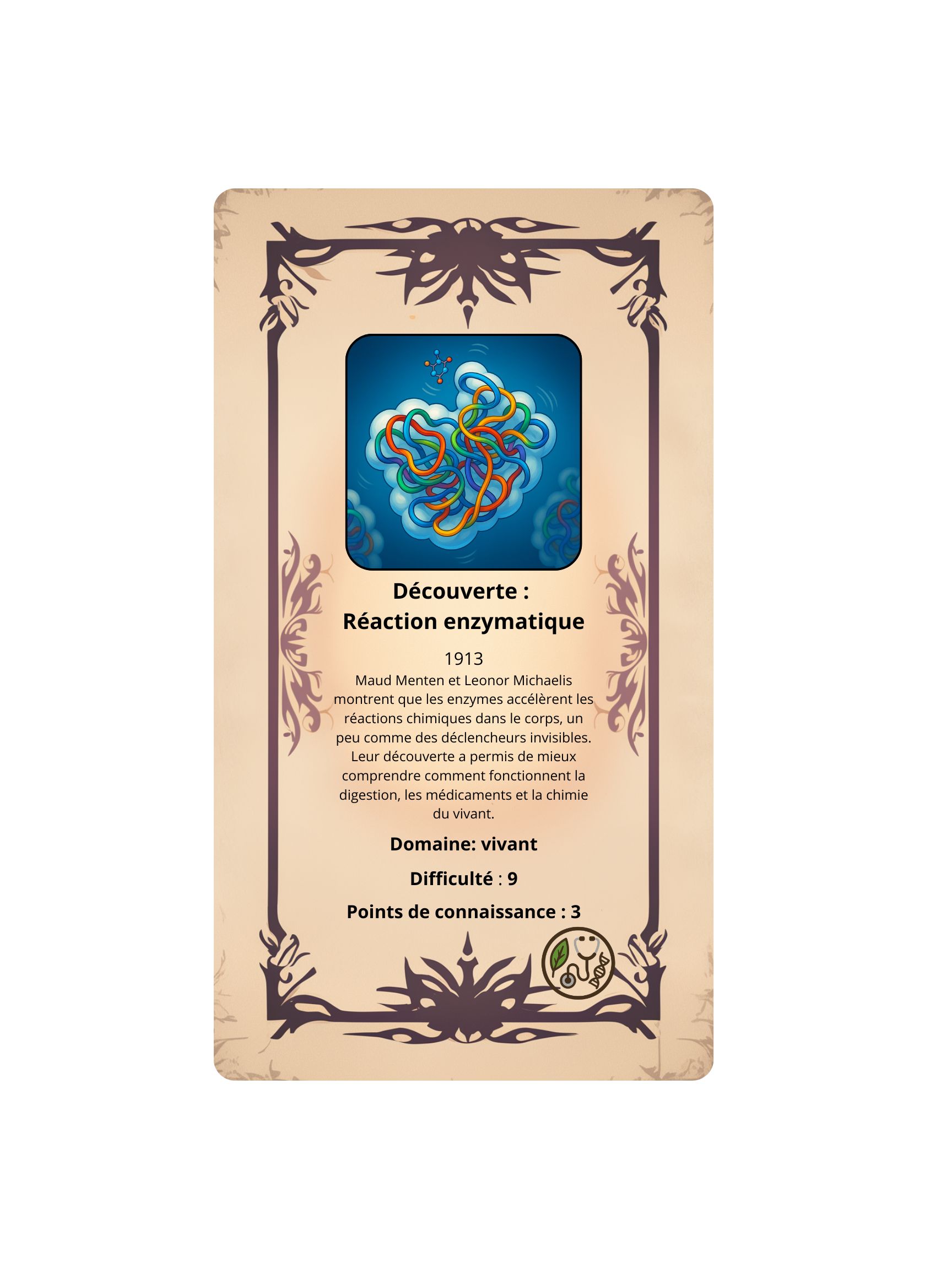 Réaction enzymatique Affiche Maud Menten