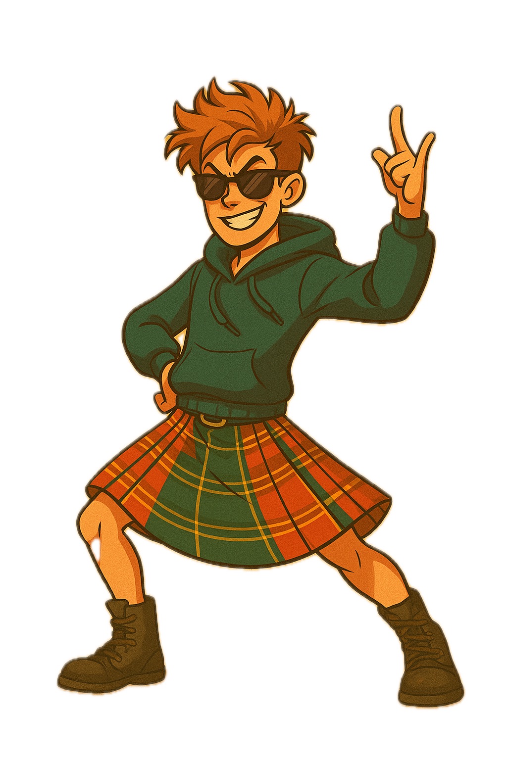 Arrière-plan kilt supprimé